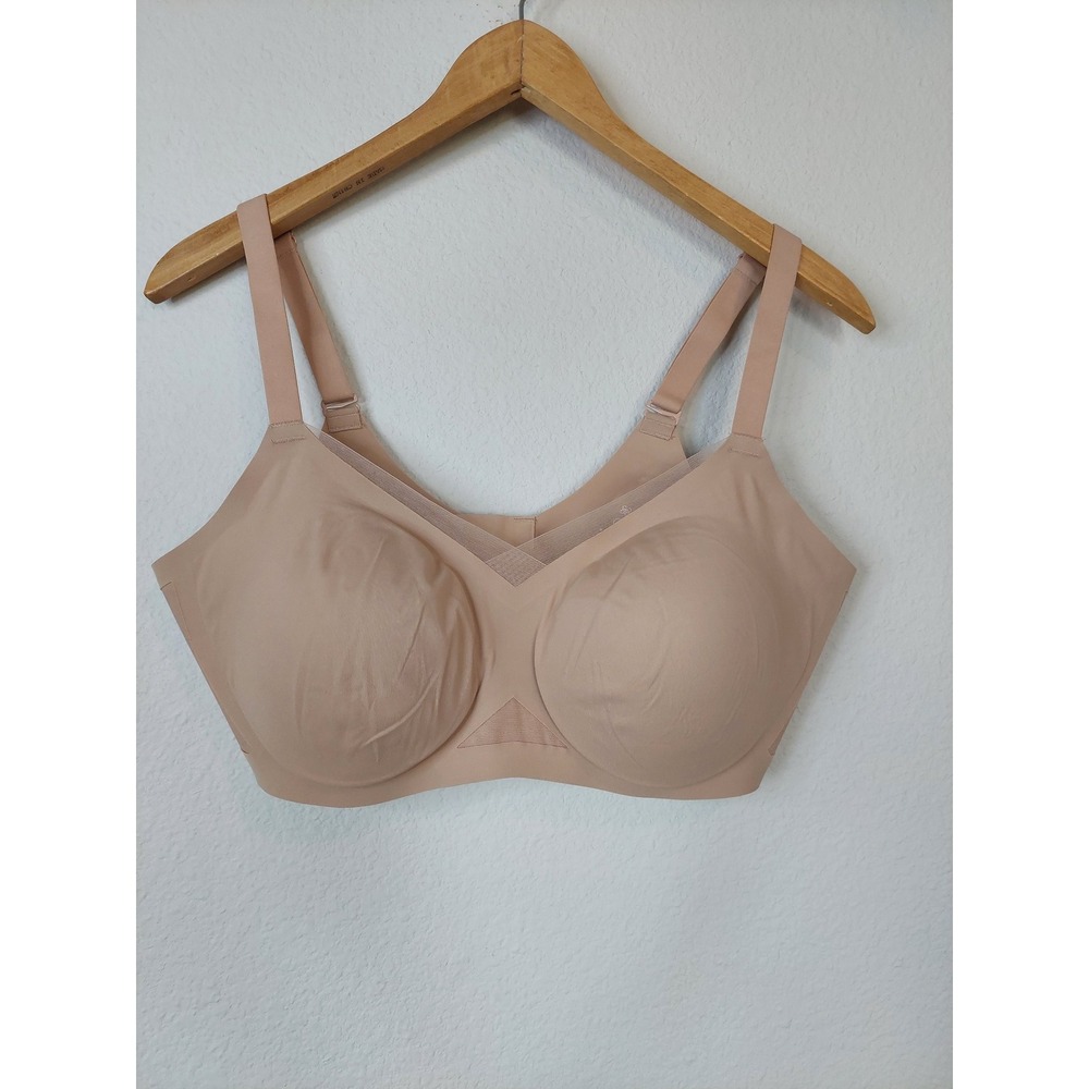 Honeylove Crossover Bra Sand Beige Wireless Seamless Support 1X‎ 40C/D